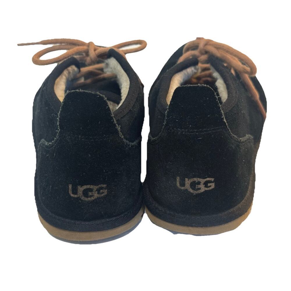 UGG Maksim Chukka Boots Black Suede Lace-Up Sheepskin Casual Comfort Men’s Sz 8 - Picture 6 of 11